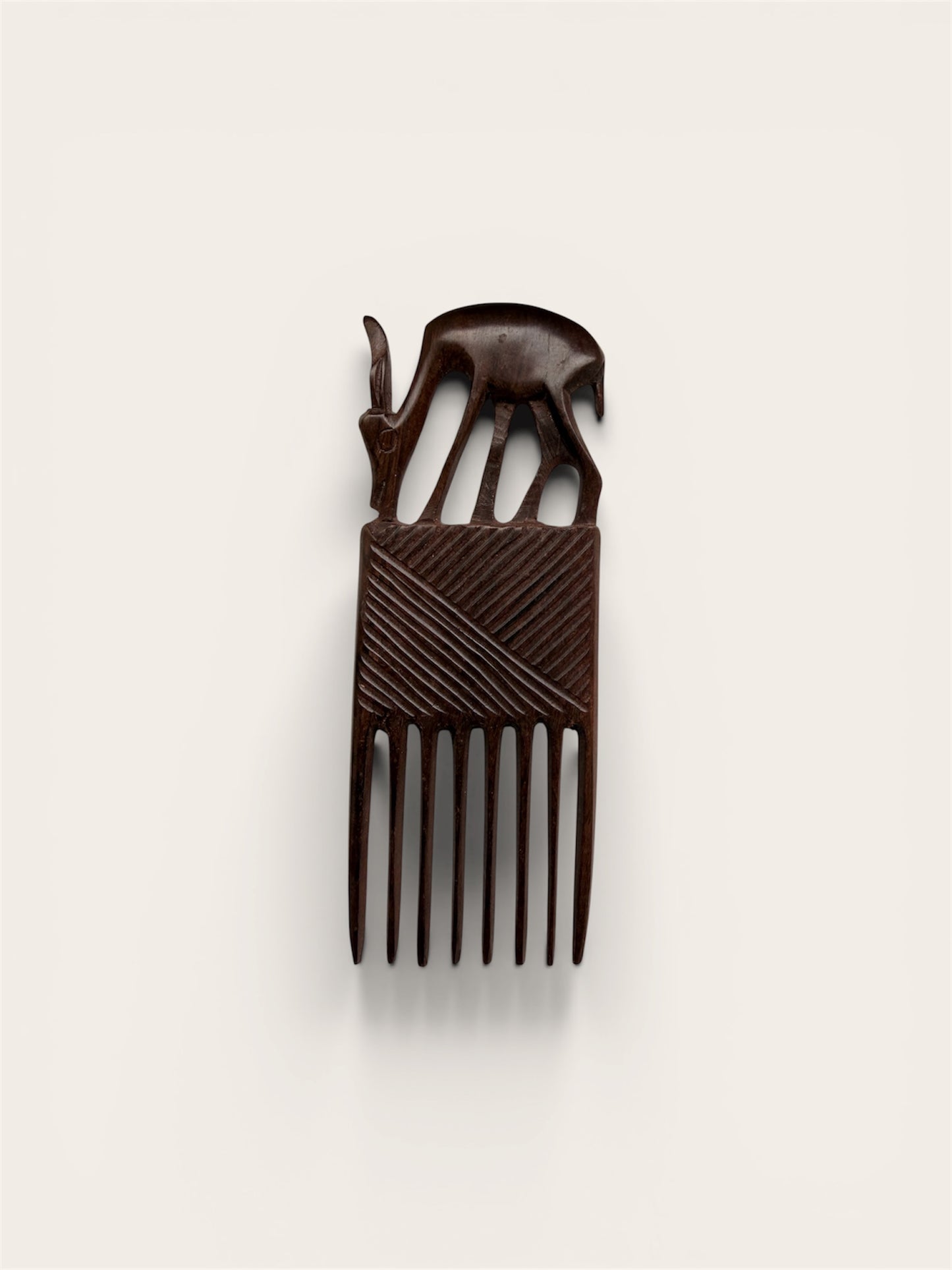 Antelope/ Gazelle Hand Craved Tribal Hair Comb