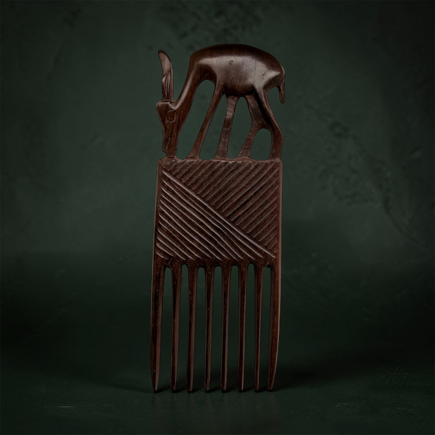 Antelope/ Gazelle Hand Craved Tribal Hair Comb