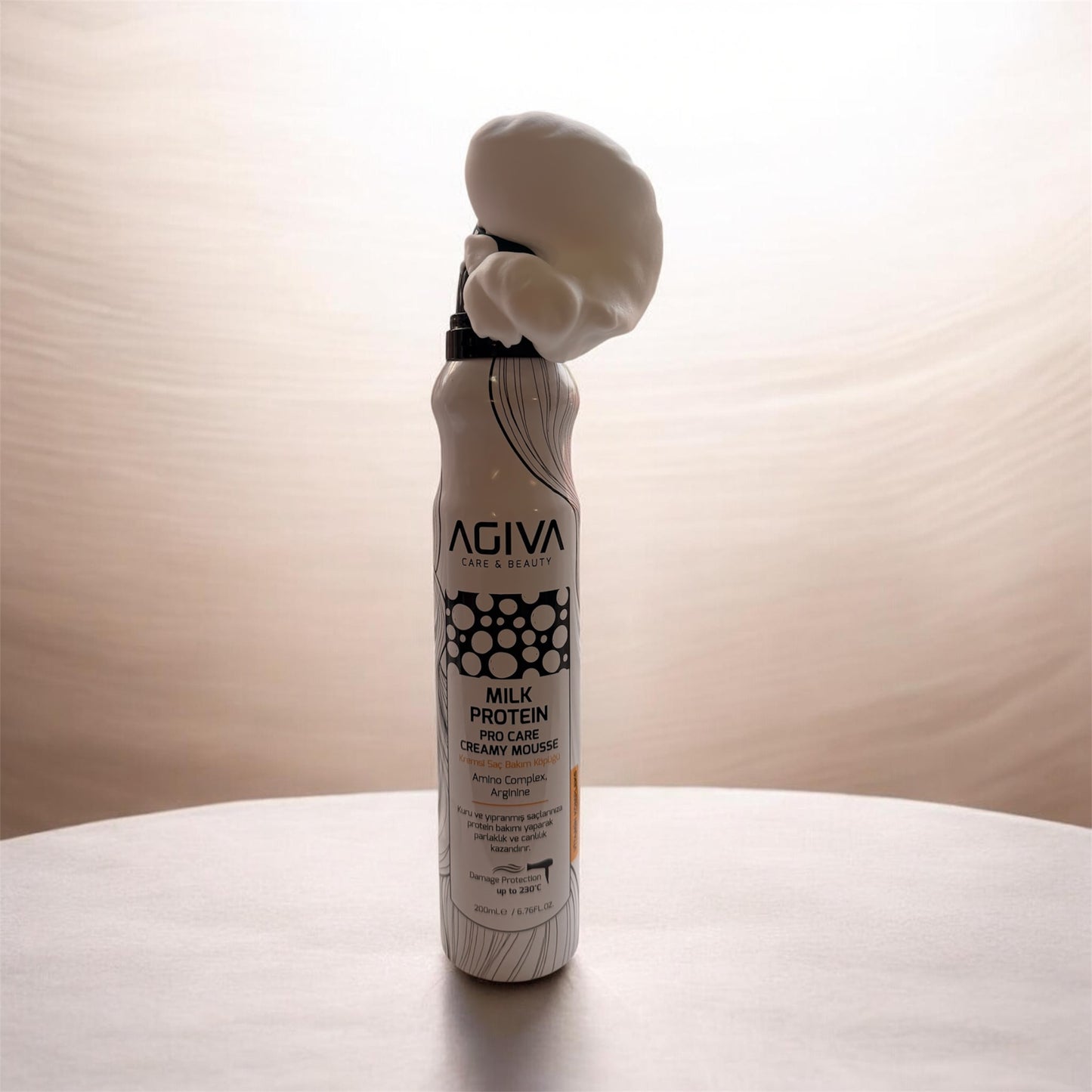 Milk Protein Hair Styling Mousse - AGIVA  Pro Care Creamy Mousse
