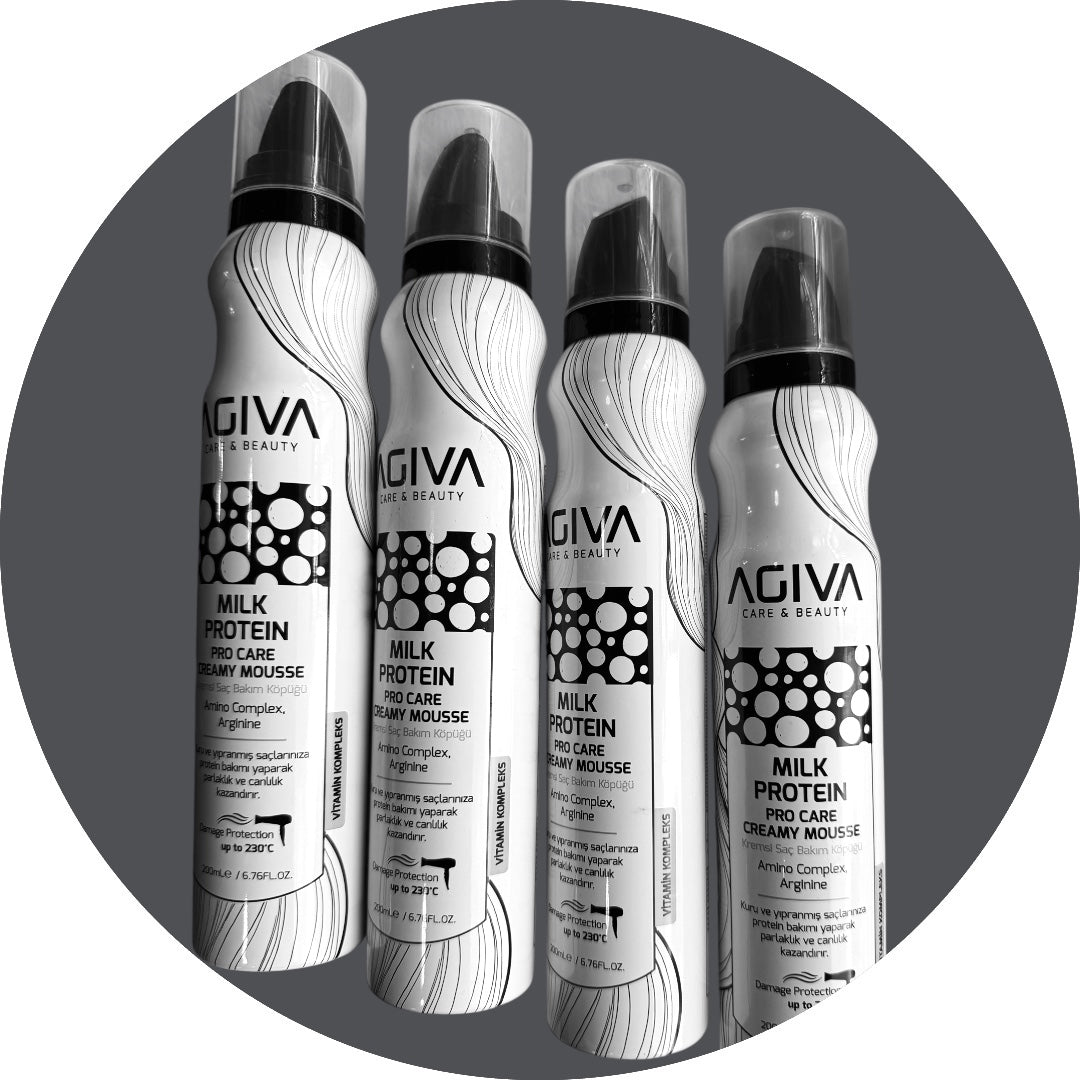Milk Protein Hair Styling Mousse - AGIVA  Pro Care Creamy Mousse