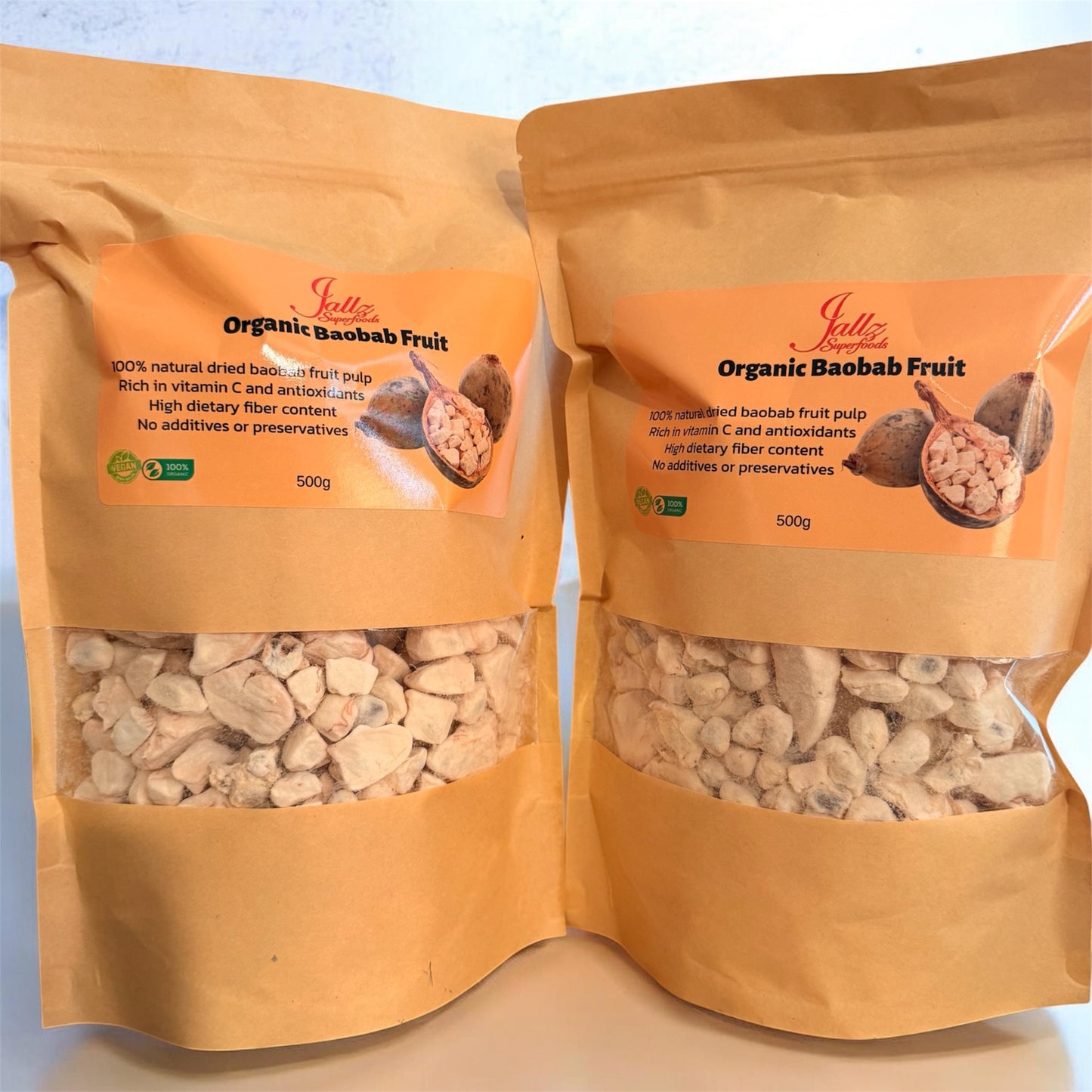 Organic Baobab Fruit (Dried Pulp Pieces) 500g