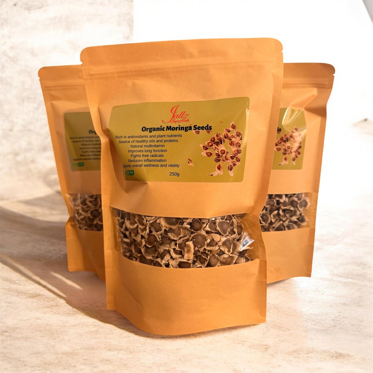 Organic Moringa Seeds 250g